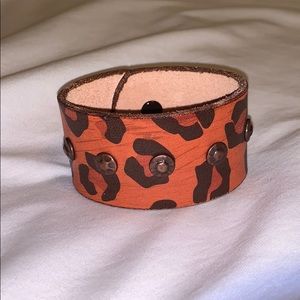 Leopard Leather Wrap Bracelet